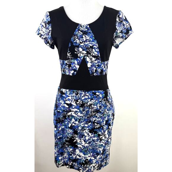 Parker NY Creekside Stretch Short Sleeve Bodycon Dress Size Medium - Picture 1 of 7